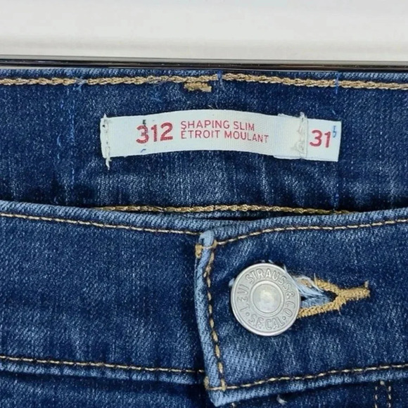 Levi's 312  Shaping Slim Dark Wash Blue Jeans - Picture 8 of 16